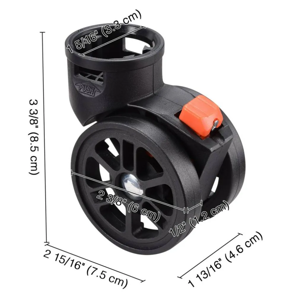Byootique 4Pcs 2" Swivel Replacement Wheel Caster with Locking Brake for BYOOTIQUE Makeup Case