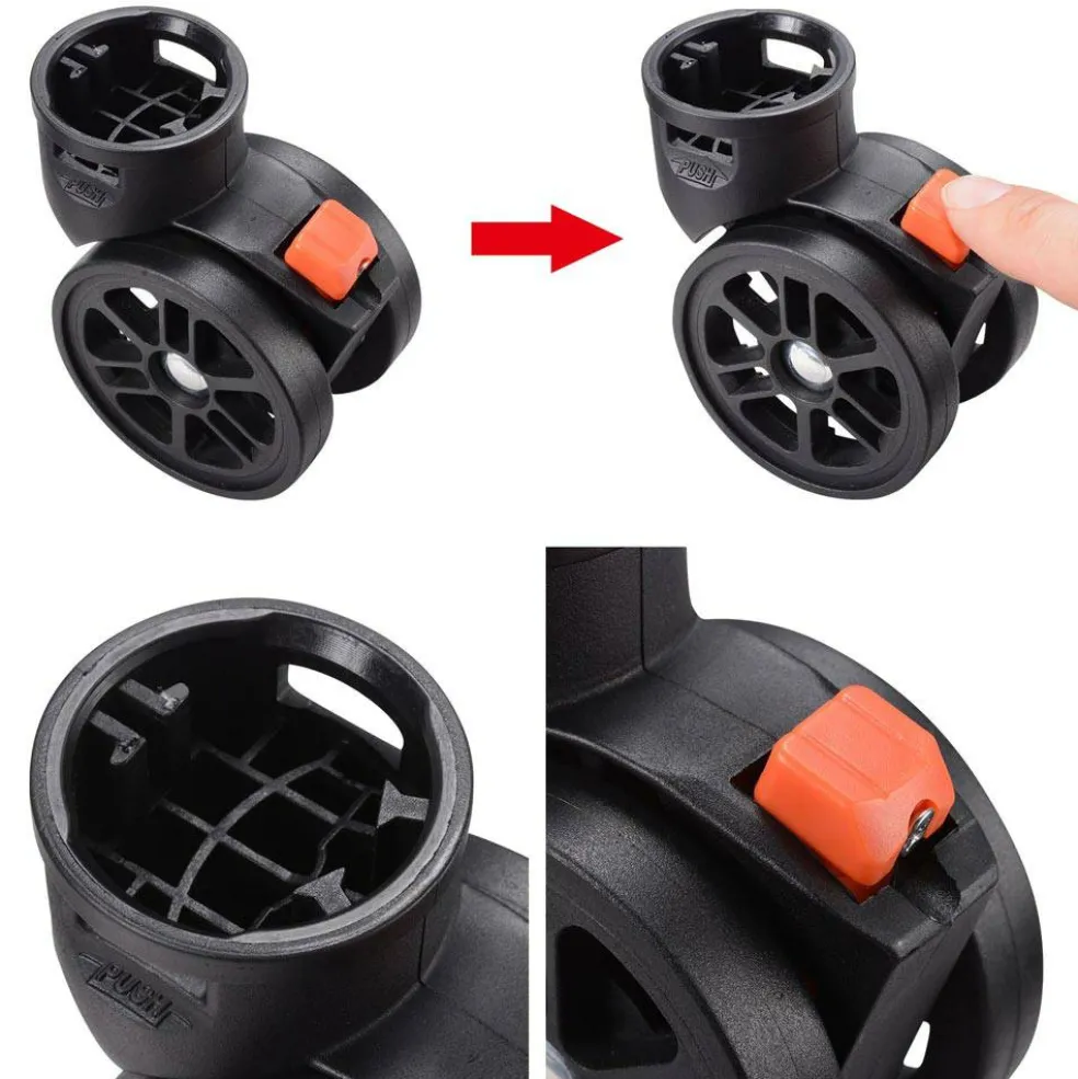 Byootique 2Pcs 2" Swivel Replacement Wheel Caster with Locking Brake for AW Makeup Case