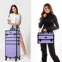 Byootique 3-Piece Makeup Train Cases Cosmetic Organizer Kit Charm ForgetMeNo