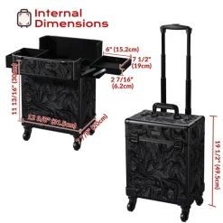 Byootique 3-Piece Makeup Train Cases Cosmetic Organizer Kit Artist CB Shadows