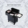 Byootique 2-Piece Makeup Train Case Cosmetic Organizer Kit Rococo Midnight