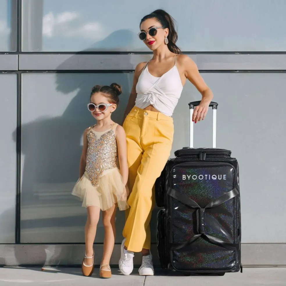 Byootique Rolling Dance Bag Dance Recitals Bag for Competition FA Starry