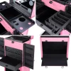 Byootique® Rolling Makeup Case Pro Hair Stylist Barber Artists Case Multifunction Lighted Lockable