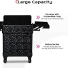 Byootique Rolling Makeup Train Case Cosmetic Trolley Organizer Mermaid Black