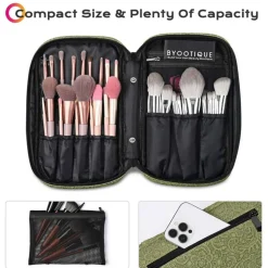 Byootique Travel Makeup Brush Holder Bag Cosmetic Brush Organizer Rococo 2 Pack
