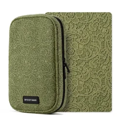 Byootique Travel Makeup Brush Holder Bag Cosmetic Brush Organizer Rococo Green