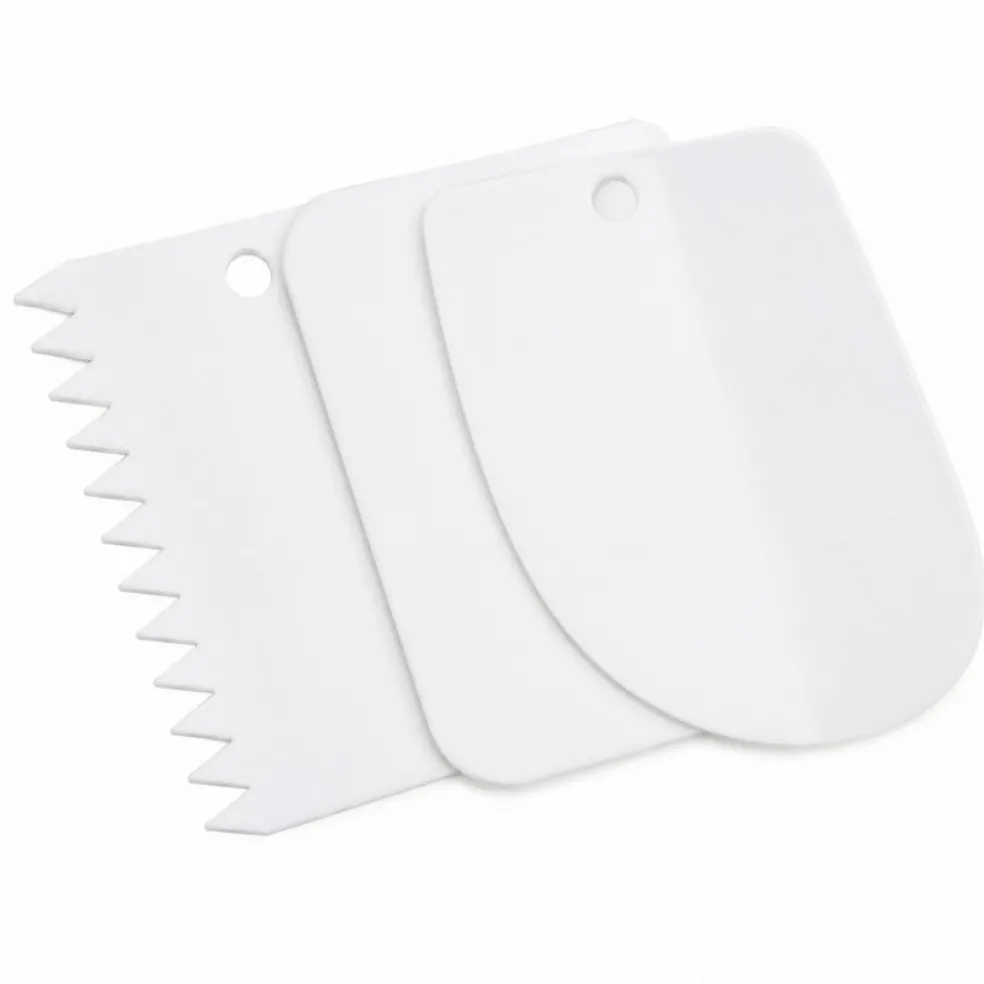 Cake Comb Set | 3 Piece Buttercream Icing Comb & Cake Scraper Set