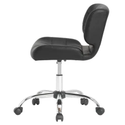 Calico Designs Crest Black Mobile Office Task Chair with Adjustable Height