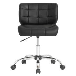 Calico Designs Crest Black Mobile Office Task Chair with Adjustable Height