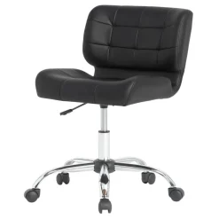 Calico Designs Crest Black Mobile Office Task Chair with Adjustable Height