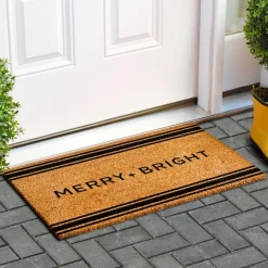 Calloway Mills French Stripe Merry & Bright Doormat