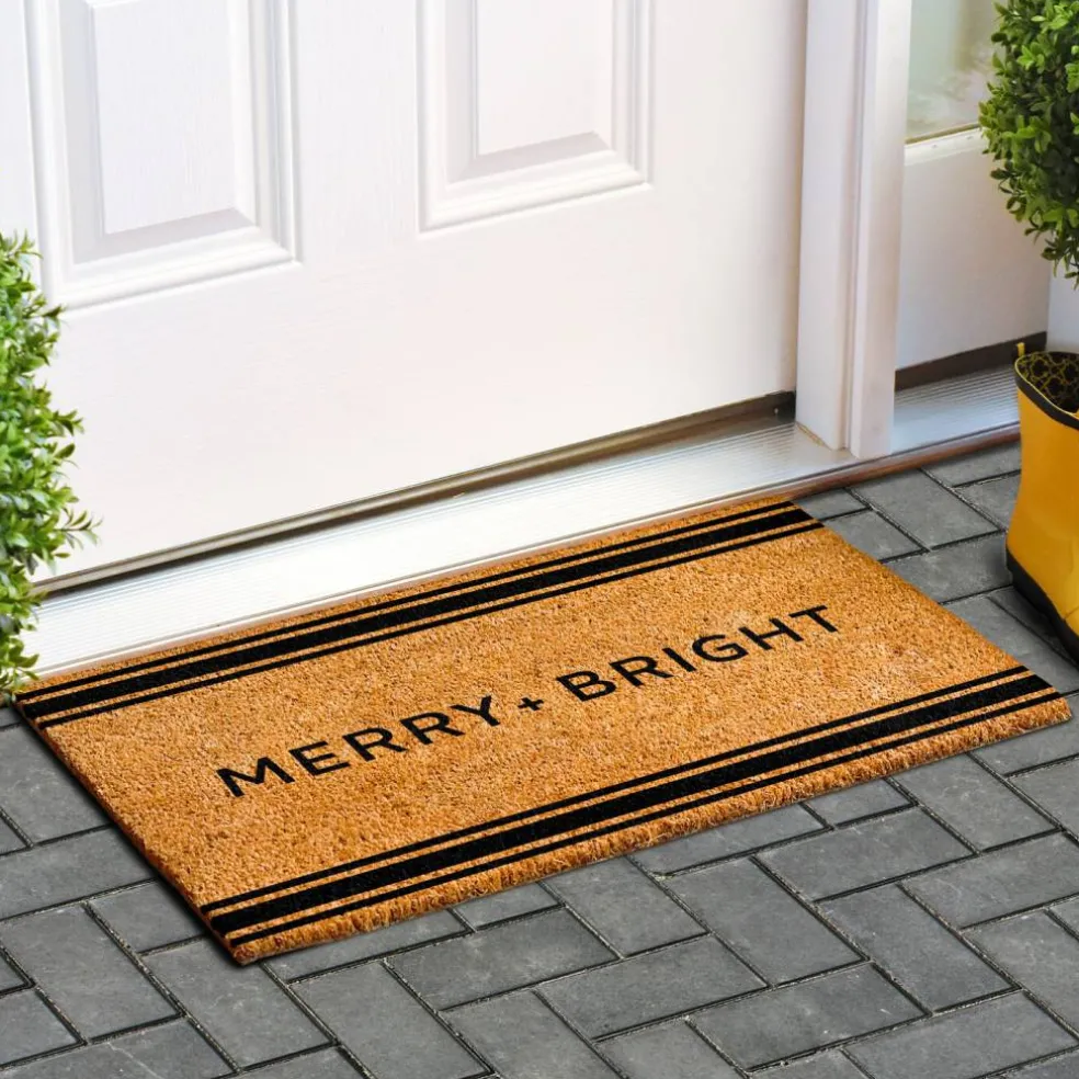 Calloway Mills French Stripe Merry & Bright Doormat