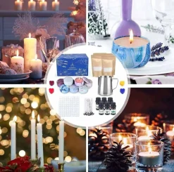Candles Making Kit for Adult - Christmas DIY Gift for Beginner, Includes Beeswax, Essential Oils, Dyes, and More DIY Candle Making Supplies, Crafts for Adults