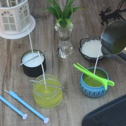 Candle Wick Kit - 60 Cotton Wicks with Candle Making Tools (Thick 4"+6"+8")