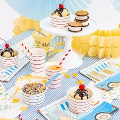 Candy Apple Frenchie Striped Treat Cups - Pack of 8 Paper Treat Cups