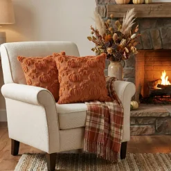 Caramel Pumpkin Fall Throw Pillow Covers 18x18 Inch