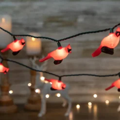 Cardinal Indoor & Outdoor Patio Light with Green Wire Set