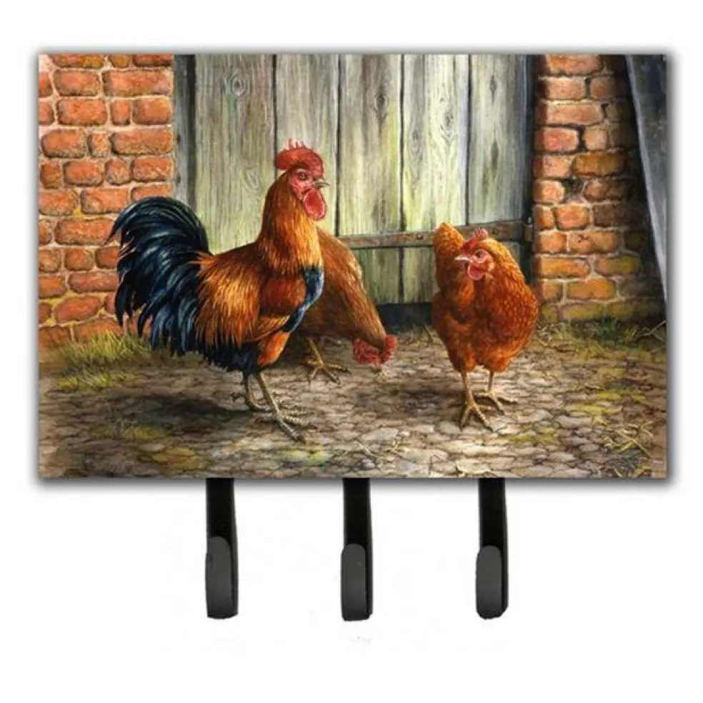 Carolines Treasures Rooster & Chickens by Daphne Baxter Leash or Key Holder