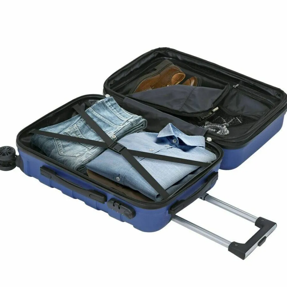 Carry Luggage Carry-On Suitcase with Spinner Wheels Blue