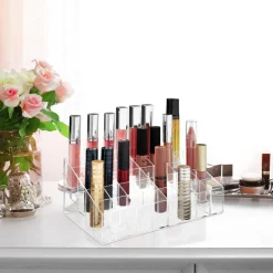 Casafield 40 Slot Acrylic Lipstick & Makeup Organizer - Cosmetic Display Case - Clear