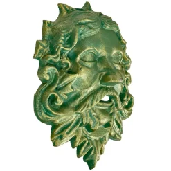 Cast Iron Green Man Wall Décor, Multiple Finishes