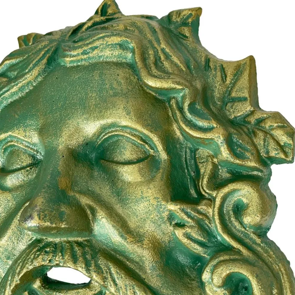 Cast Iron Green Man Wall Décor, Multiple Finishes