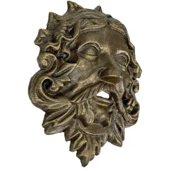 Cast Iron Green Man Wall Décor, Multiple Finishes