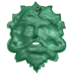 Cast Iron Green Man Wall Décor, Multiple Finishes