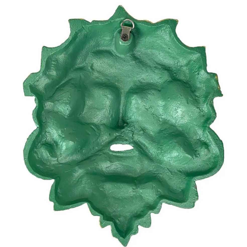 Cast Iron Green Man Wall Décor, Multiple Finishes