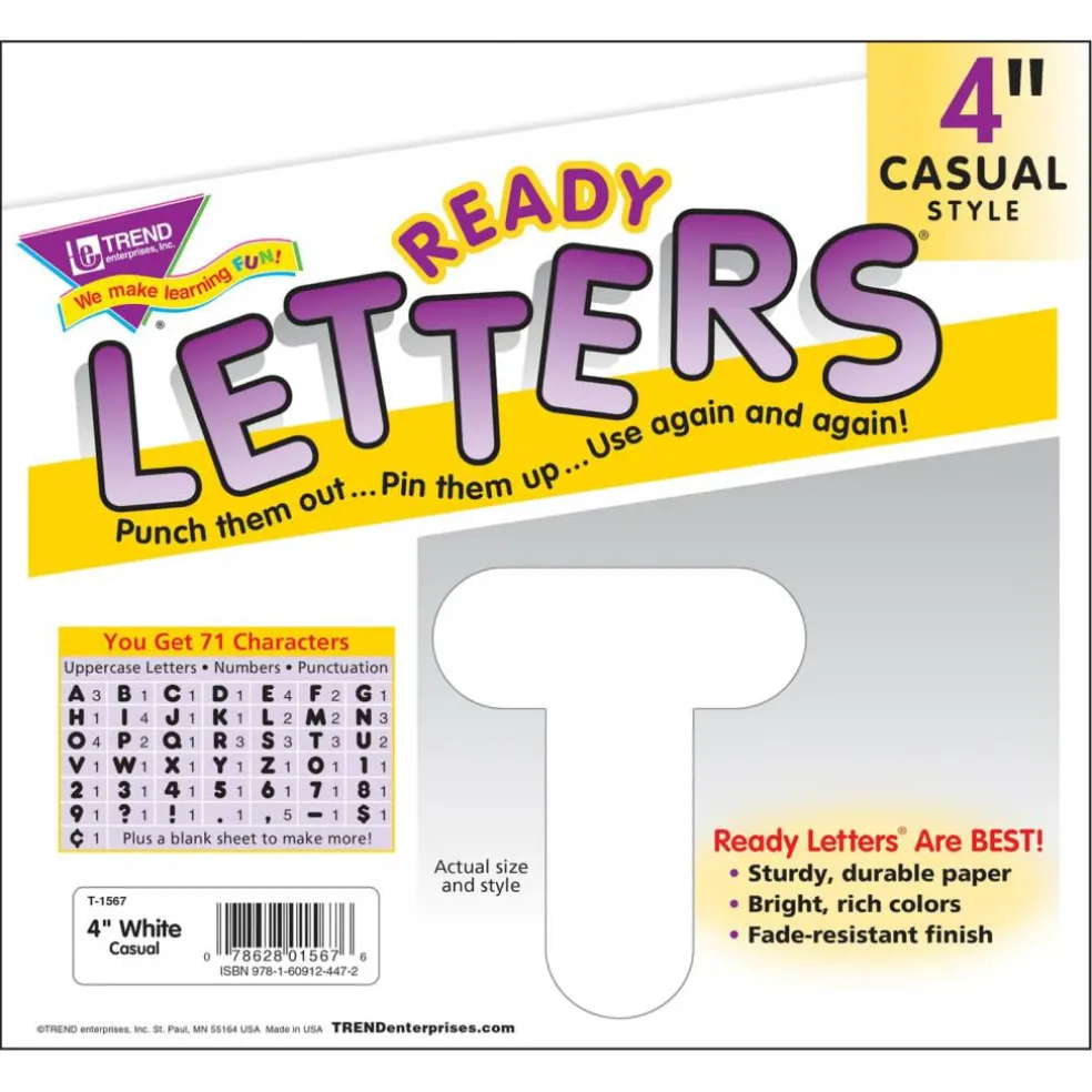4" Casual Uppercase Ready Letters®