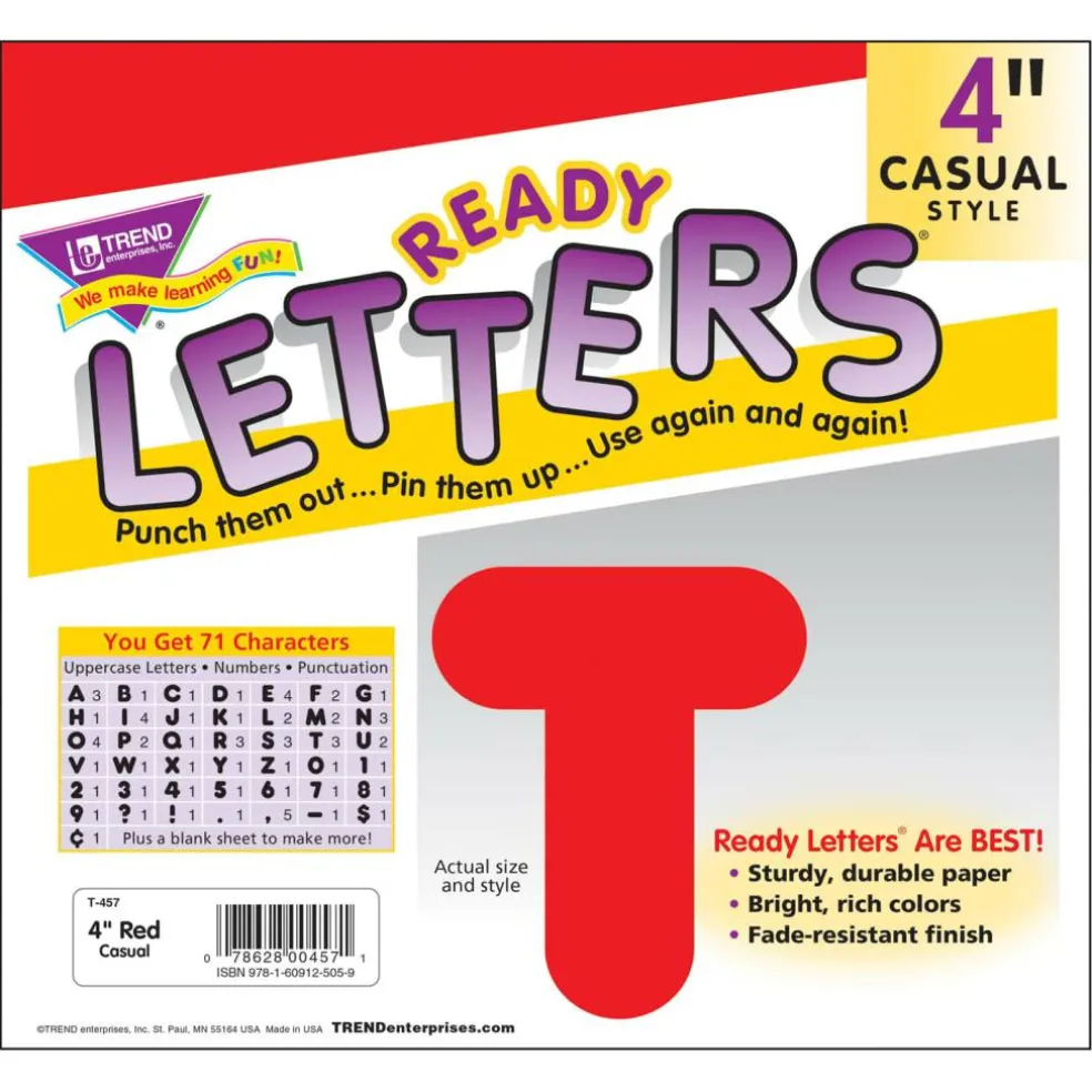 4" Casual Uppercase Ready Letters®