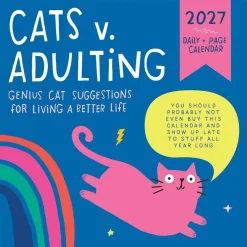 2027 Cats vs Adulting by Amy Smyth Daily Desktop Calendar