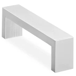 Cauldham Solid Stainless Steel Cabinet Hardware Square Handle Pull Brushed Satin Nickel