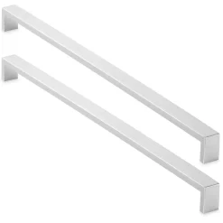 Cauldham Solid Stainless Steel Cabinet Hardware Square Handle Pull Brushed Satin Nickel