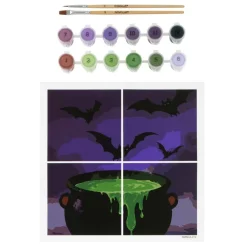 Cauldron Bats Paint-by-Number Gallery Mini Kit by Artist's Loft®
