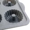 6-Cavity Metal Reinforced Silicone Mini Fluted Cake Pan by Makery®