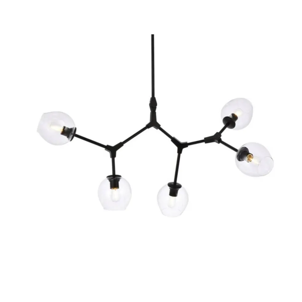 Cavoli 5 lights black chandelier