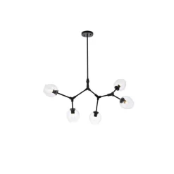 Cavoli 5 lights black chandelier