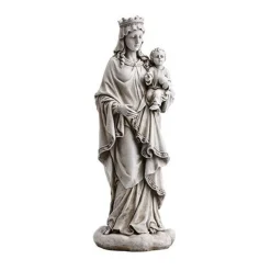 CB Catholic  18.5 in. Mary Queen of Heaven with Child Garden Statue