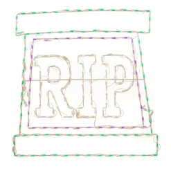 CC Christmas Decor LED Lighted Rest in Peace Tombstone Outdoor Halloween Decoration - 36"