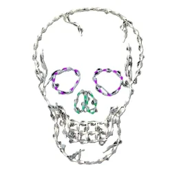 CC Christmas Decor LED Lighted Skull Outdoor Halloween Decoration - 36"