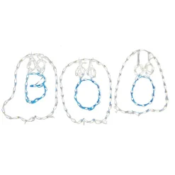 CC Christmas Decor 3-Piece LED Lighted BOO Ghost Outdoor Halloween Decoration