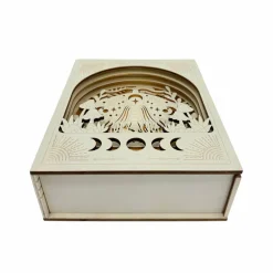 8.75" Celestial Moth Shadow Box DIY LED Wood Décor by Make Market®