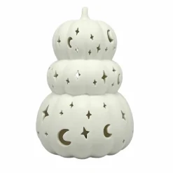 8" Celestial Pumpkin Stack DIY Ceramic LED Décor by Make Market®
