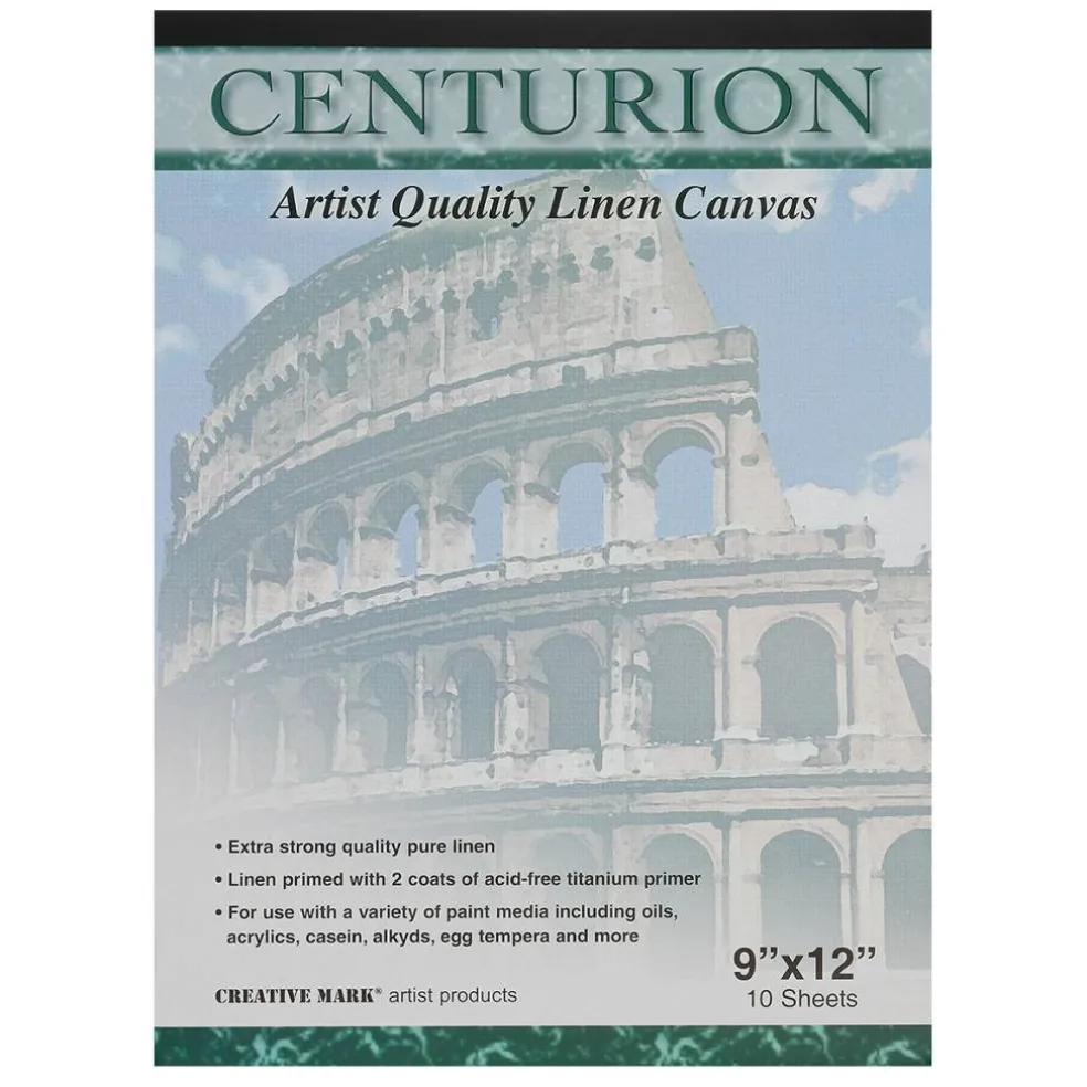 Centurion Acrylic Primed Linen Canvas Sheet Pad, 9" x 12" - 2 Pack