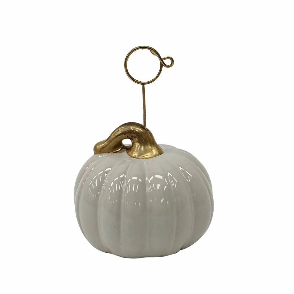 4.5" Ceramic Pumpkin Place Card Holder by Ashland®