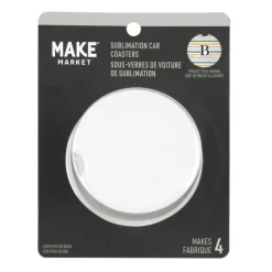 Ceramic Sublimation Car Coasters, 4ct. by Make Market®