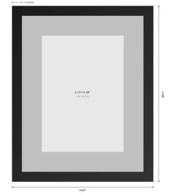 Certificate Frame 13.25x16.75 Museum Bronze Hardwood With Black Mat - Fits 8.25x11.75