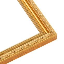 Certificate Frame 16x19 Museum Gold Hardwood With Dark Red Mat - Fits 11x14 Diplomas and Awards