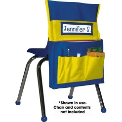 Chairback Buddy™ Pocket Chart, Blue/Yellow
